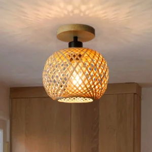 LED Bamboo Ceiling Lamp